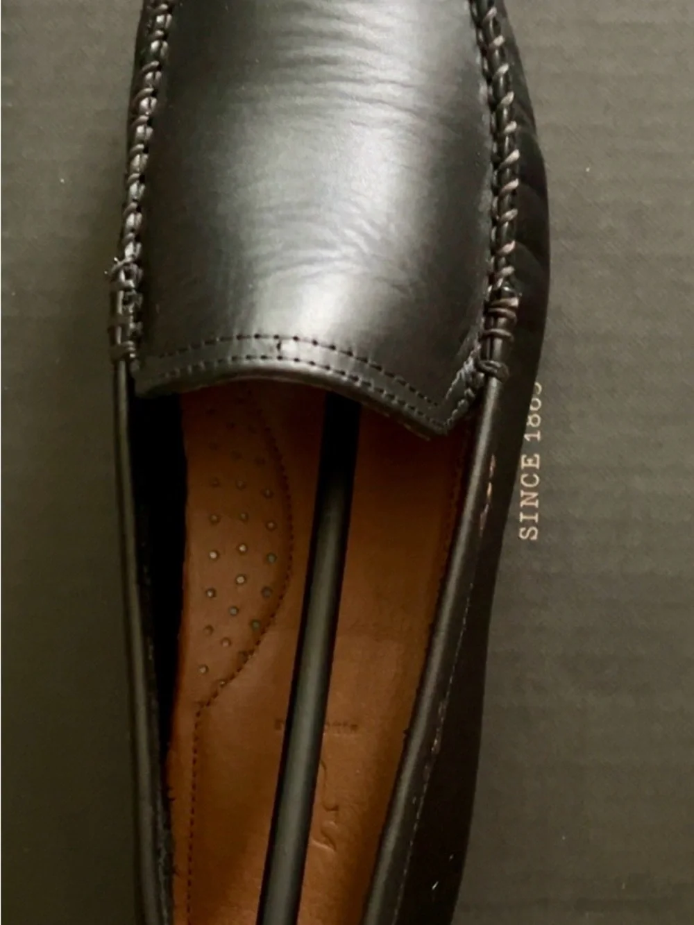 Frye Black Leather Slip-On Moccasin Loafers